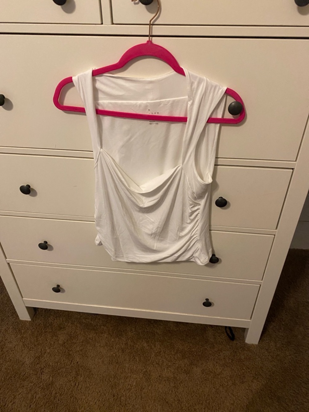a new day White Cowl Neck Sleeveless Tank